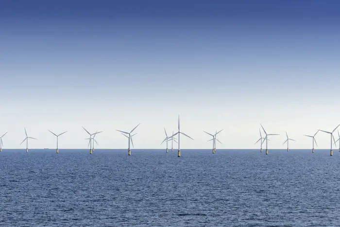The Thorntonbank wind farm, an offshore wind farm in the North Sea.